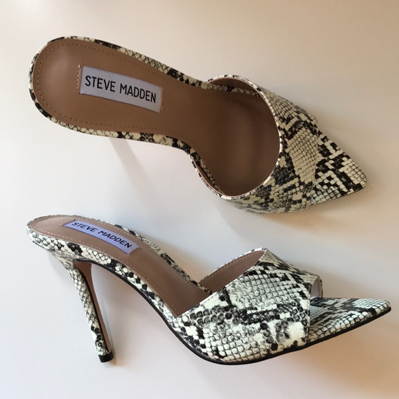 NEW Snake Skin design Steve Madden Sandal/Heels - Picture 1 of 4